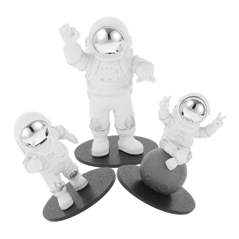 MUCKLILY 3 Teilige Auto Innendekoration Auto Ornament Auto Zubehör Astronaut Auto Dekoration Auto Armaturenbrett Ornament Astronautenstatue Armaturenbrett Charms Auto von MUCKLILY