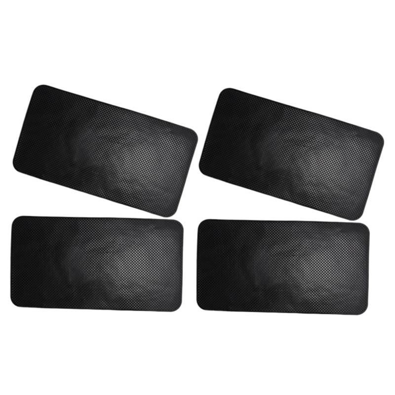 MUCKLILY 4 Stück Auto-aufbewahrungsmatte Armaturenbrett-klebematte Nicht Für Auto-armaturenbrett Armaturenbrett Matte Unterlage Auto Dash Grip Pad Automobil Pads Handy Matte Black Pu von MUCKLILY