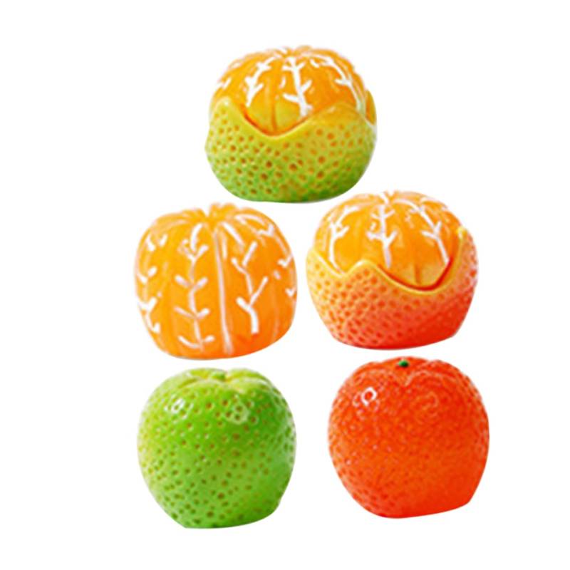 MUCKLILY 5 Stück Auto Ornamente Auto Reinigungs Auto Detailing Erfrischer Auto Zubehör Innenraum Armaturenbrett Telefonhalterung Auto Orange Decor von MUCKLILY