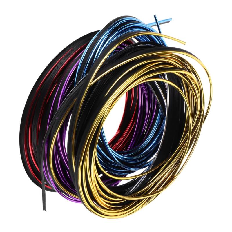MUCKLILY 5 Stück Auto trimmen dekorativ Abdeckung Autodekorationen Innenraum Streifen Bindestrich Auto Innenraum Accessoires Auto Innenraum Dekoration Autozubehör für Frauen Autoschmuck PVC von MUCKLILY