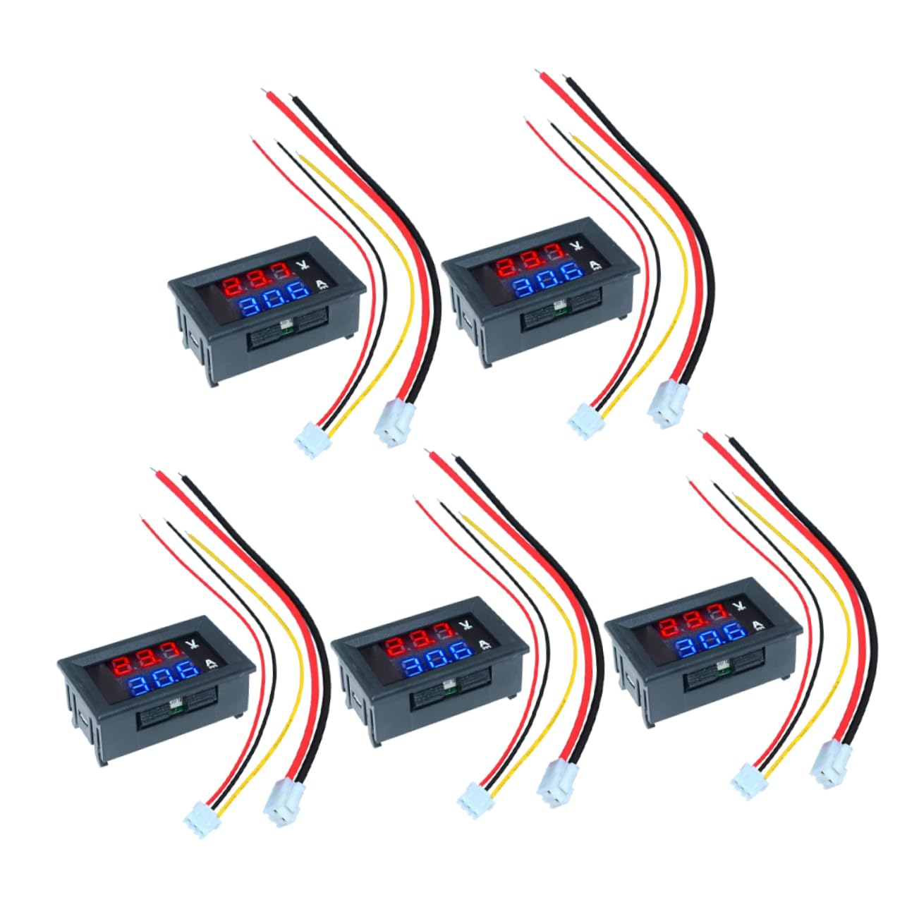 MUCKLILY 5 Stück Spannungs Amperemeter Kfz Spannungsmesser Tester Volt Multimeter Hintergrundbeleuchtung Digital Amperemeter Panel Monitor Digital Volt Amp Meter Gauge Voltmeter MUCKLILY 5 Stück Spannungs Amperemeter Kfz Spannungsmesser Tester Volt Multimeter Hintergrundbeleuchtung Digital Amperemeter Panel Monitor Digital Volt Amp Meter Gauge Voltmeter von MUCKLILY