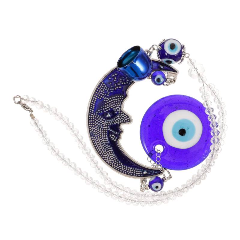 MUCKLILY Autozubehör Innenauge Ornament Hängende Wand Auto Gadgets Dekoration Rückspiegel Zubehör Weißer Kristall von MUCKLILY