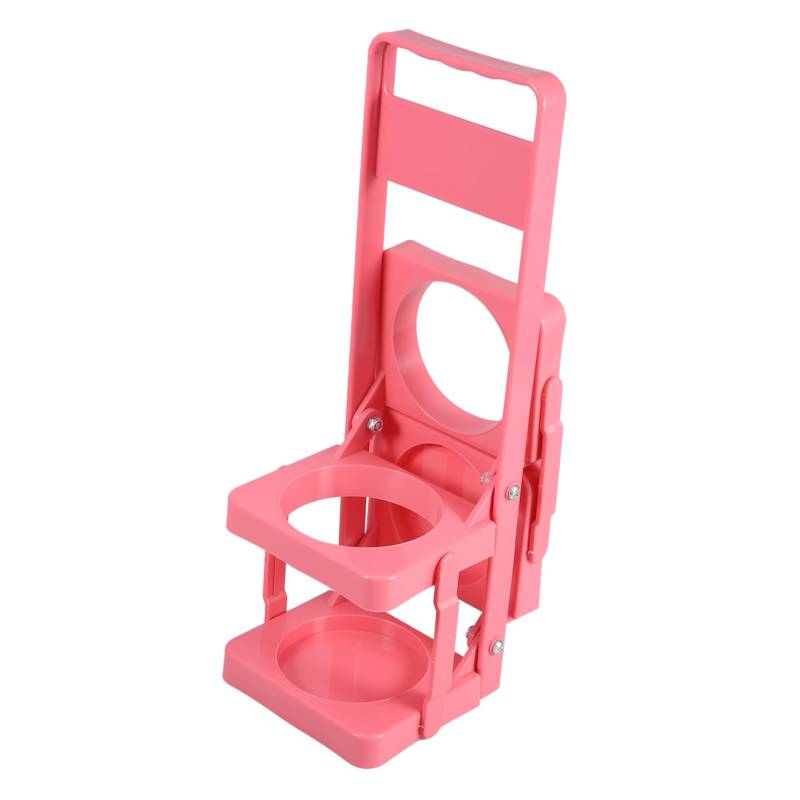 MUCKLILY Becherhalter fürs Auto schlank tragbarer Getränketräger Flaschenregal wiederverwendbarer Getränketräger Bierhalter bierflaschenhalter bierkorb Bierträgerkorb Bierregal Plastik Rosa von MUCKLILY