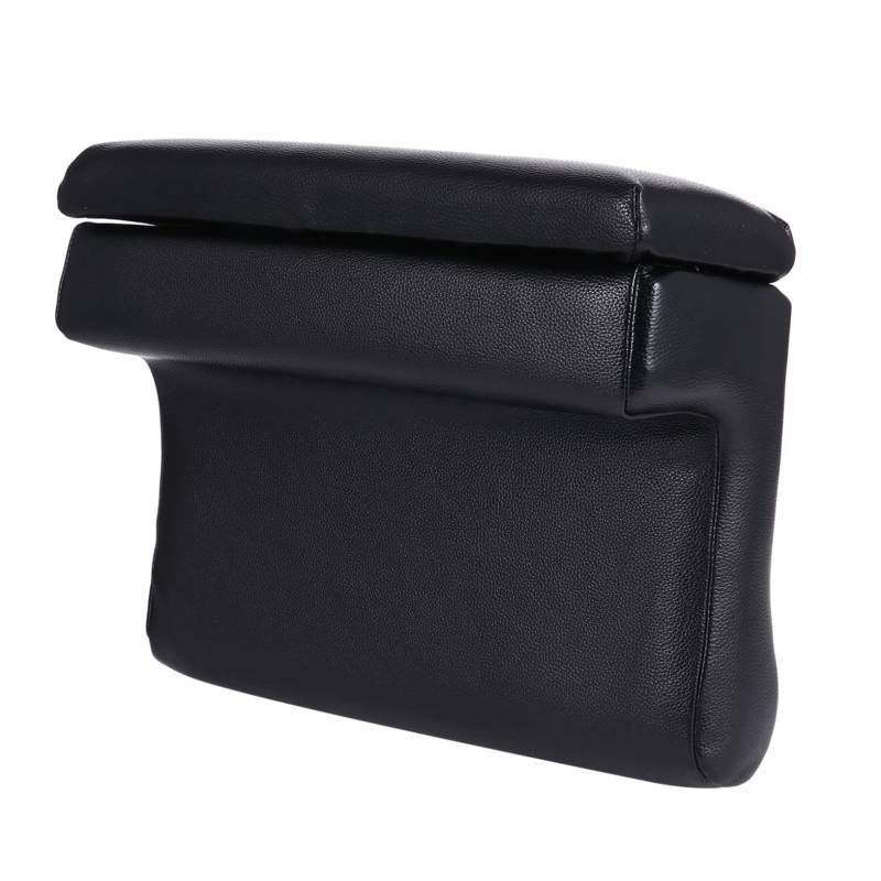 MUCKLILY Box Armlehnenkissen Armlehnenpolster Armlehnenmatte Auto Armlehnenpolster Autozubehör Armlehnenkissen Ellenbogenstütze Schwarzes Leder von MUCKLILY