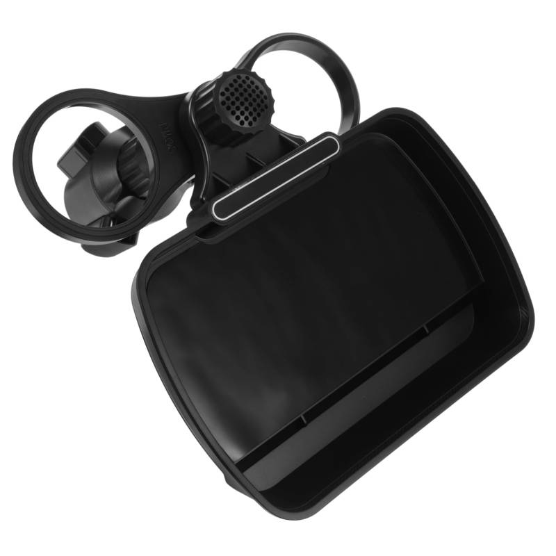 MUCKLILY Essenstablett im Auto car Storage Box Auto becherhalter autohandyhalterug Getränkehalter für Auto cupholder Auto Getränkehalter im Auto Getränkehalter-Ablage Tassenhalter Abs Black von MUCKLILY