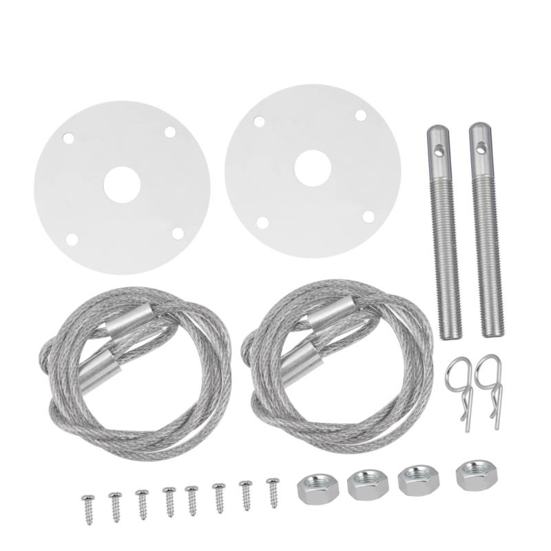 MUCKLILY Haubenschloss Motorhaubenstift Aus Aluminium Wettrennen Schloss-kit Fahrzeug Auto Aluminium-haubenstiftschloss Schlossriegel-aussehen-kit Aluminiumlegierung Silver von MUCKLILY