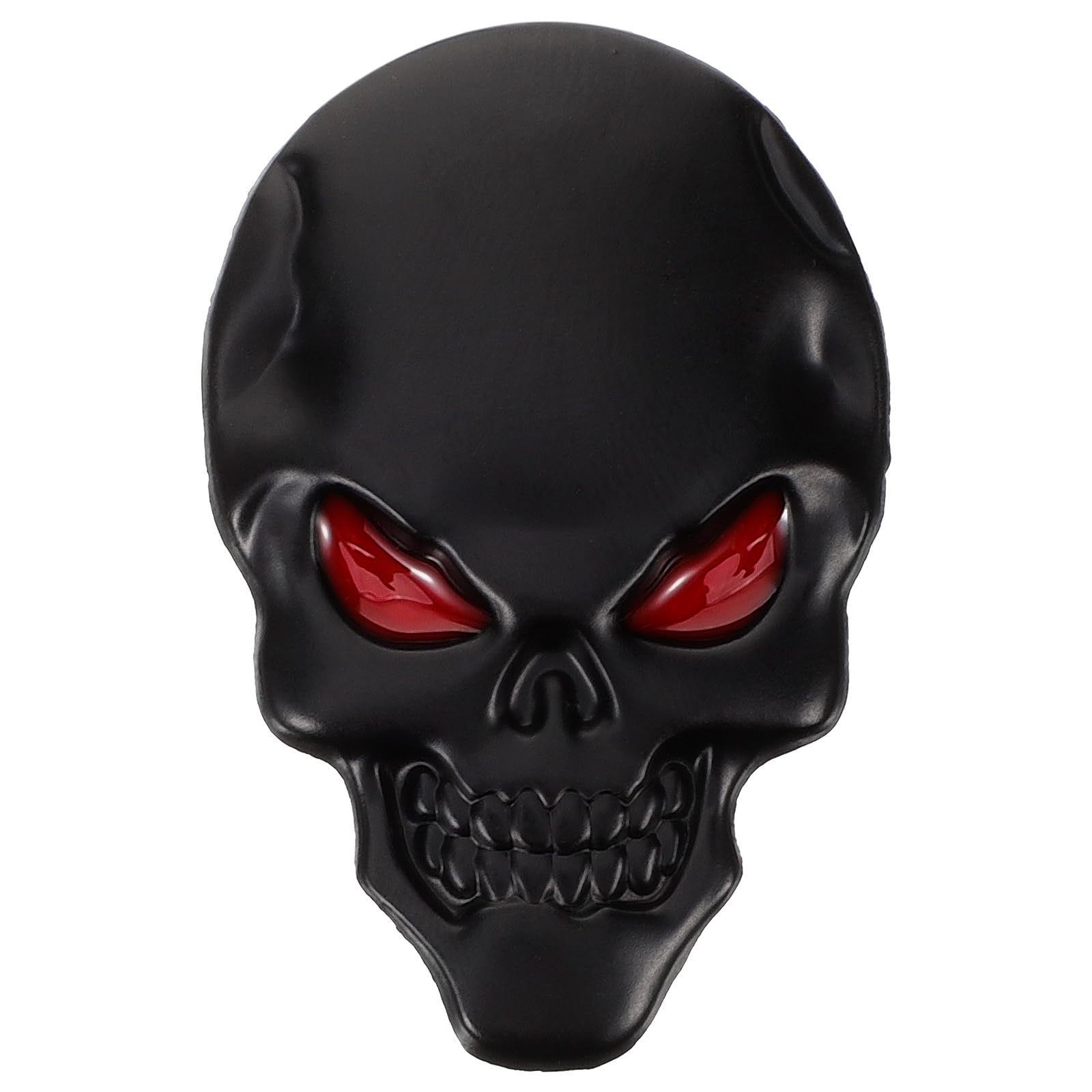 Skull Metall Aufkleber Bat Auto Logo Abzeichen Emblem Dekorationsaufkleber (Schwarz) FüR MotorräDer, Autos Und Mehr von MUCKLILY