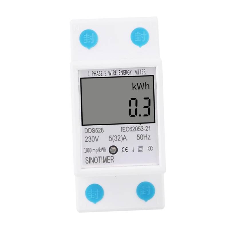 MUCKLILY Multifunktion Wattmeter klobürste wandmontage montitor lcd display stromverbrauchszähler electric griddle stromzähler für Spannungsmesser Schienen-Wattstundenzähler Energiezähler von MUCKLILY
