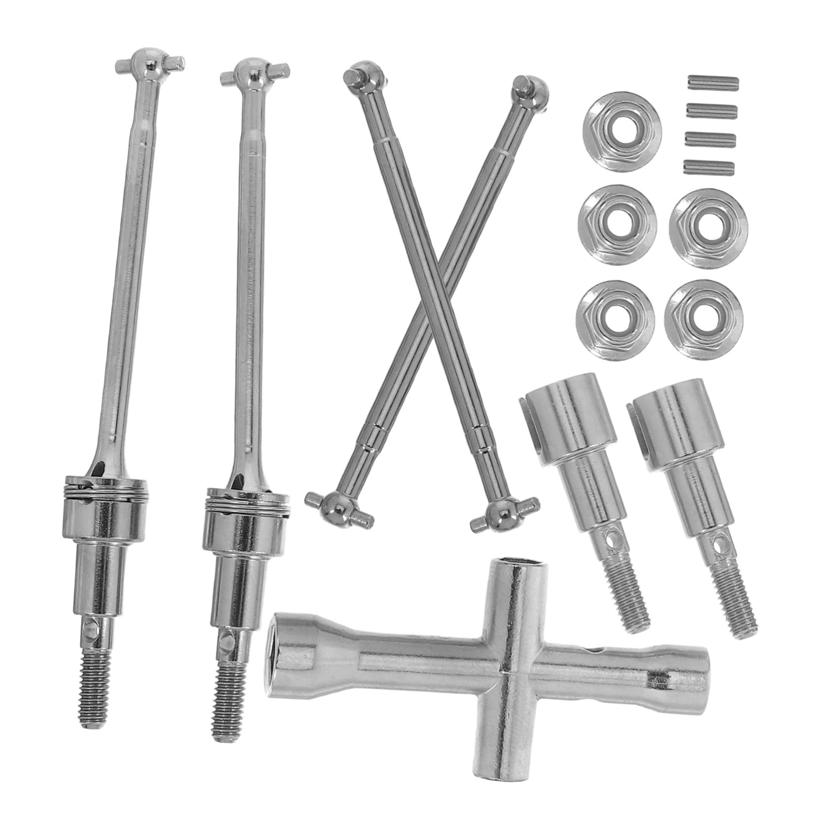 MUCKLILY Zubehör für RC-Autos Antriebswelle aus Metall Ersatzradbaugruppe Autozubehör Auto Teil Walker-Teile fahren Silver MUCKLILY Zubehör für RC-Autos Antriebswelle aus Metall Ersatzradbaugruppe Autozubehör Auto Teil Walker-Teile fahren Silver von MUCKLILY