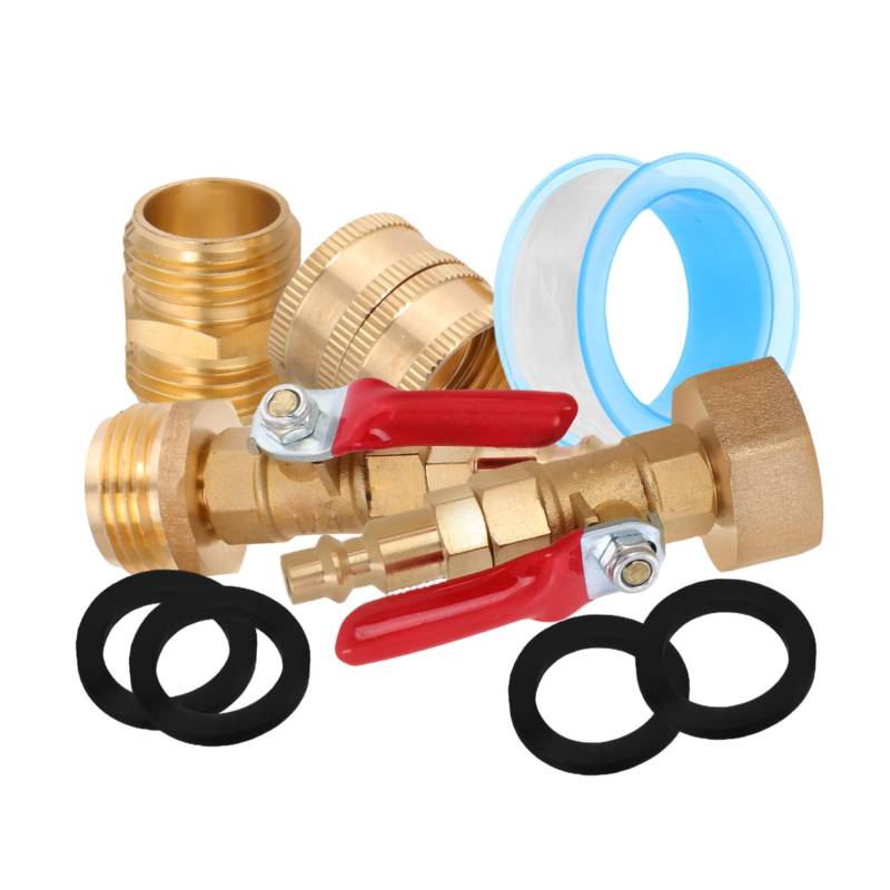 MUELODSIC 1 Set Messing Anschlussset Rv Winterfest Ausblasadapter Rv Frostschutzmittel Zum Winterfestmachen Luftkompressor Zu Gartenschlauch Adapter Sprinkler Ausblasadapter Rv von MUELODSIC