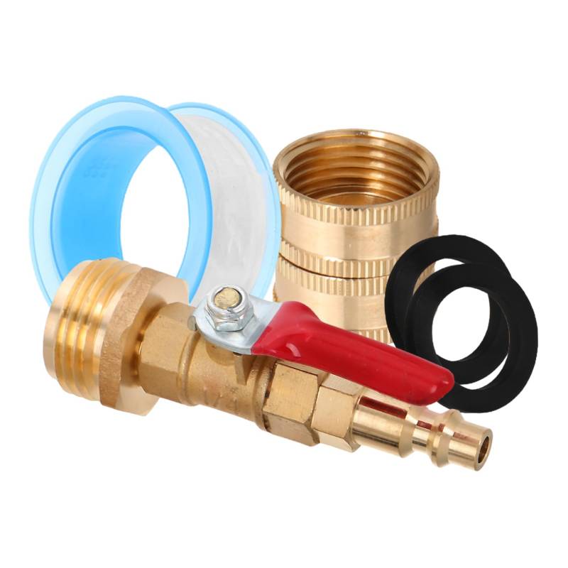 MUELODSIC 1 Set Rv Luftausblasadapter Ausblasstopfen Für Die Winterfestmachung Von Wohnmobilen Sprinkler Ausblaskompressor Aufsatz Aus Kupferkunststoff Rv Wasserausblasadapter von MUELODSIC