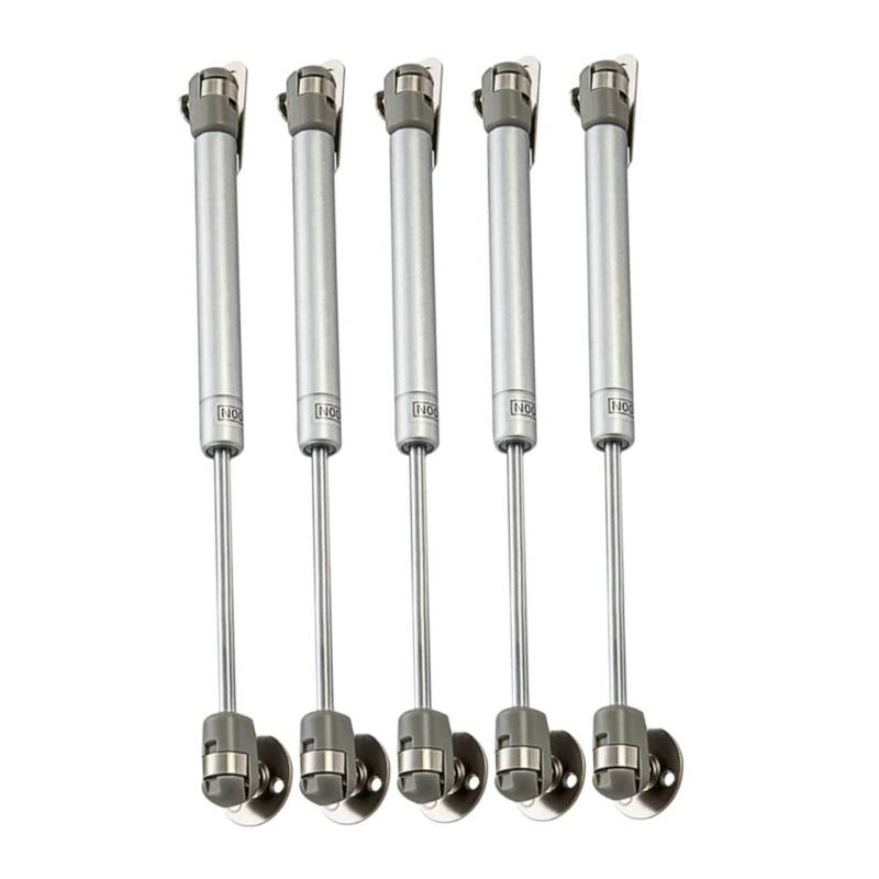 MUELODSIC 5Stücke Hydraulische Gasdruckfeder für Küchenschrank Hochleistungs Gasstütze für Klapptüren Stabiler Türdämpfer für Möbel und Schränke Silber von MUELODSIC