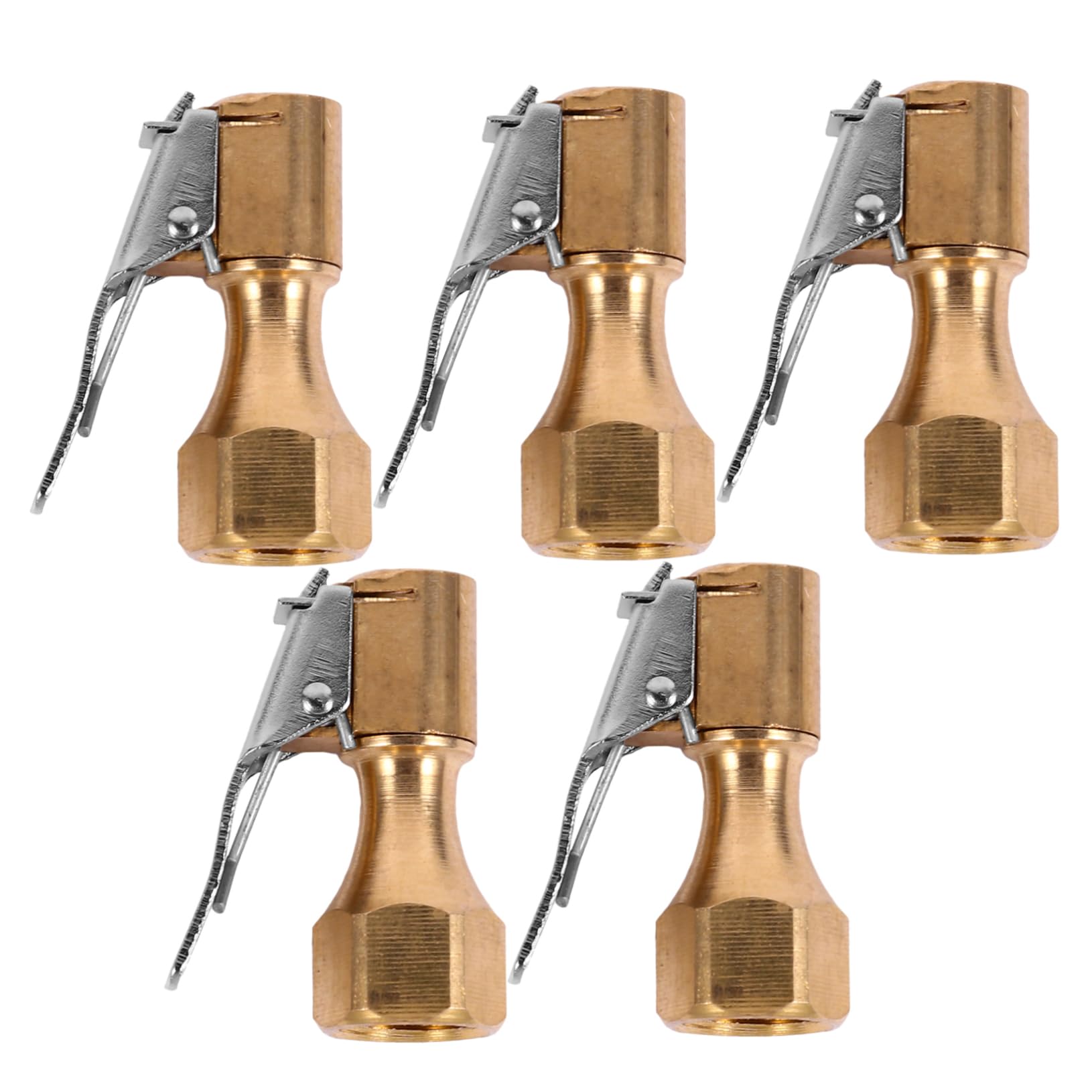 MUELODSIC 5Stücke Teiliges Kupfer Luftfutter mit Clip für Reifenfüllgeräte Hochleistungs Ventiladapter für Kompressoren Langlebig und Leicht zu Bedienen Kompatibel mit Meisten Reifenfüllern MUELODSIC 5Stücke Teiliges Kupfer Luftfutter mit Clip für Reifenfüllgeräte Hochleistungs Ventiladapter für Kompressoren Langlebig und Leicht zu Bedienen Kompatibel mit Meisten Reifenfüllern von MUELODSIC
