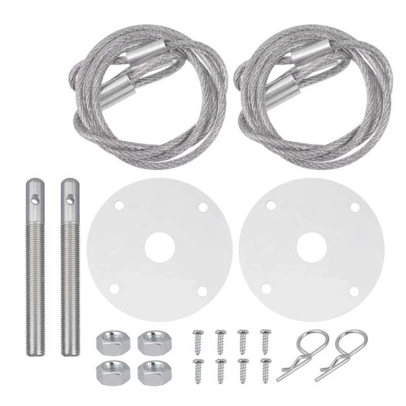 MUELODSIC Aluminium Haubenstiftverriegelung Kit Universelles Motorhaube Lock für Style Installieren ohne Bohren Schützt Ihren Motorraum und Erhöht die Des von MUELODSIC