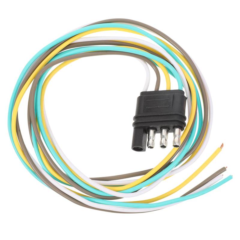 MUELODSIC Dauerhafter Draht Stecker Poliger Flachdraht Anschlussstecker für Anhänger Adapter für Sichere und Einfache Installation für Professionelle von MUELODSIC