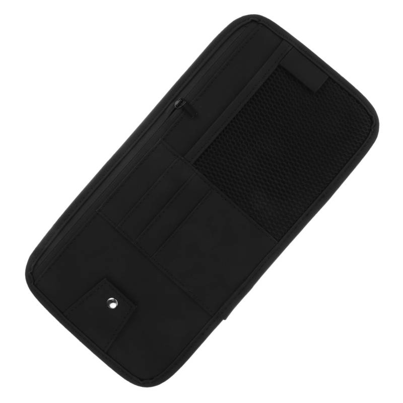 MUELODSIC Sonnenblenden Organizer für Autos Multifunktionale Aufbewahrungstasche mit Brillenclip und Kartenhalterung Sicherer Halt Schlankes Design für Fahrzeugtypen von MUELODSIC