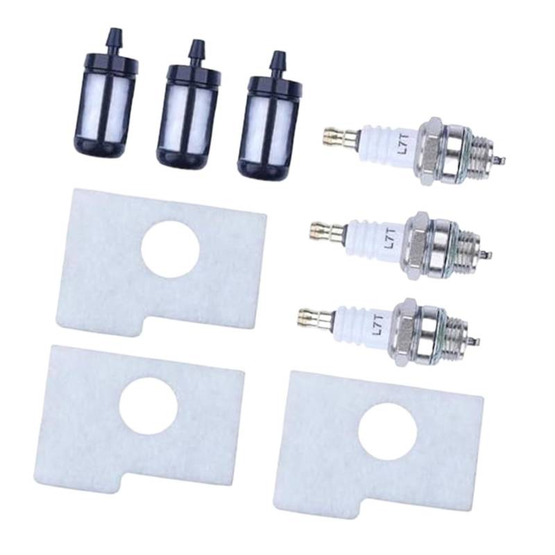 MUEOSI 3 x Luftfilter-Zündkerzensatz for STIHL 018 MS180 MS 180 Kettensäge. Ersetzen Sie die neuen Teile Nr. 1130 124 0800 Rasenmäher-Zündkerze von MUEOSI