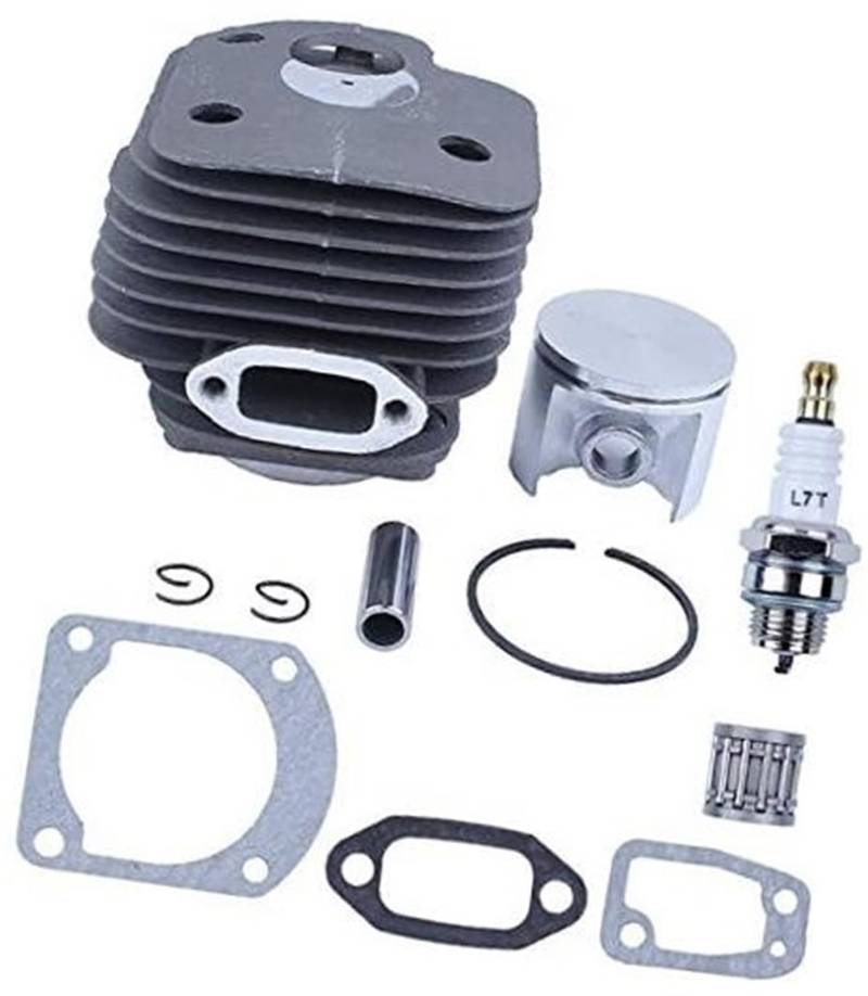 MUEOSI 50MM Zylinderkolben Nadellager Zündkerzendichtungssatz, for Husqvarna, 268 268K 268XP Kettensägenteile Rasenmäher-Zündkerze von MUEOSI