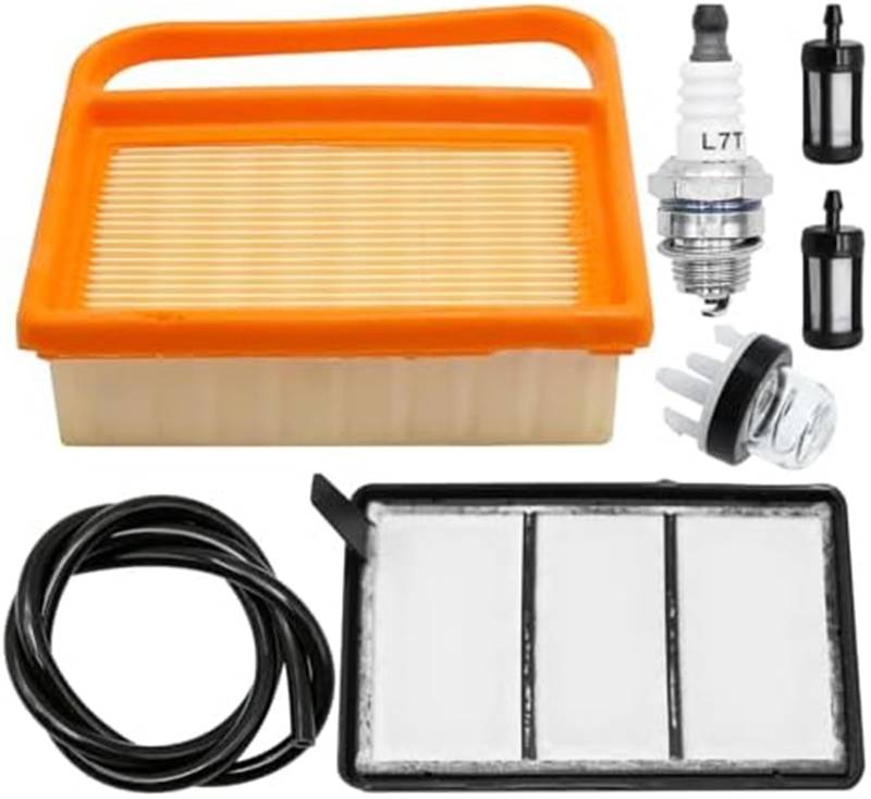MUEOSI 7-teiliger Luftfilter-Zündkerzenschlauch-Pumpball-Kit-Ersatz for STIHL, TS410 TS420 Trennsäge Gartenluftfilter-Tuning-Kit von MUEOSI