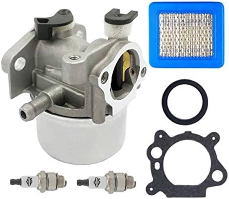 MUEOSI 799866 Vergaser und Luftfilter sowie Zündkerze for Briggs Stratton, 790845 799871 796707 794304 Toro Craftsman Carb Gartenluftfilter-Tuning-Kit von MUEOSI