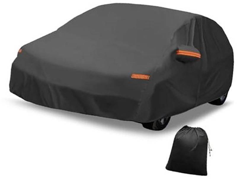 MUEOSI Autoabdeckung, for Genesis, G70 Schrägheck 210D-PU Outdoor Vollgarage Allwetter mit Tür, for Reißverschluss Auto Outdoor Vollgarage von MUEOSI
