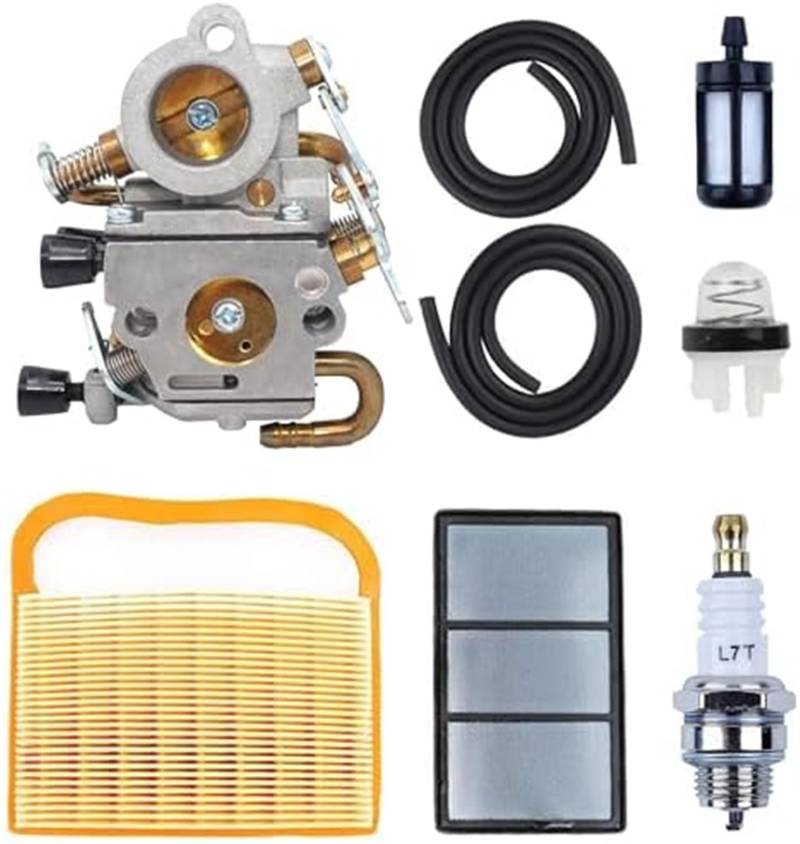 MUEOSI C1Q-S118 Vergaser mit Luftfilter-Tune-Up-Kit for STIHL, TS420 TS410 TS410Z TS420Z Betontrennsäge, ersetzt 4238 120 0600 Gartenluftfilter-Tuning-Kit von MUEOSI