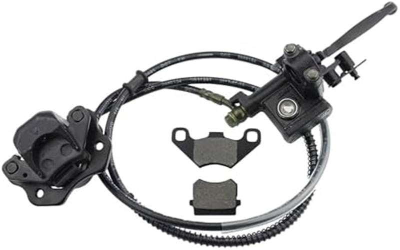 MUEOSI Linker hydraulischer Hauptbremszylinder-Bremssattel mit Bremsbelägen for Austauschen, for chinesisches 50ccm 70ccm 90ccm 110ccm 125ccm 150ccm 200ccm 250ccm Taotao Sunl ATV Quad Hinterradbremse von MUEOSI