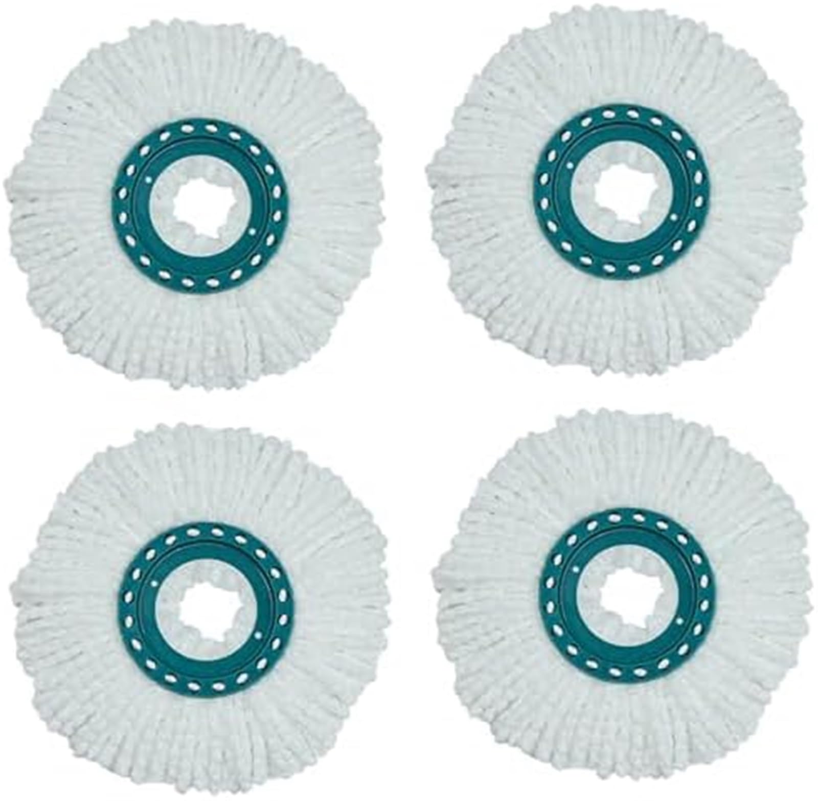 MUEOSI Mopp-Ersatzkopf-Zubehör for Leifheit-Staubsauger, Mikrofaser-Moppkopftuch, freihändig rotierendes Mopptuch (4 Stück) Staubsauger-Mopp-Pad(Black 4 Pcs) von MUEOSI