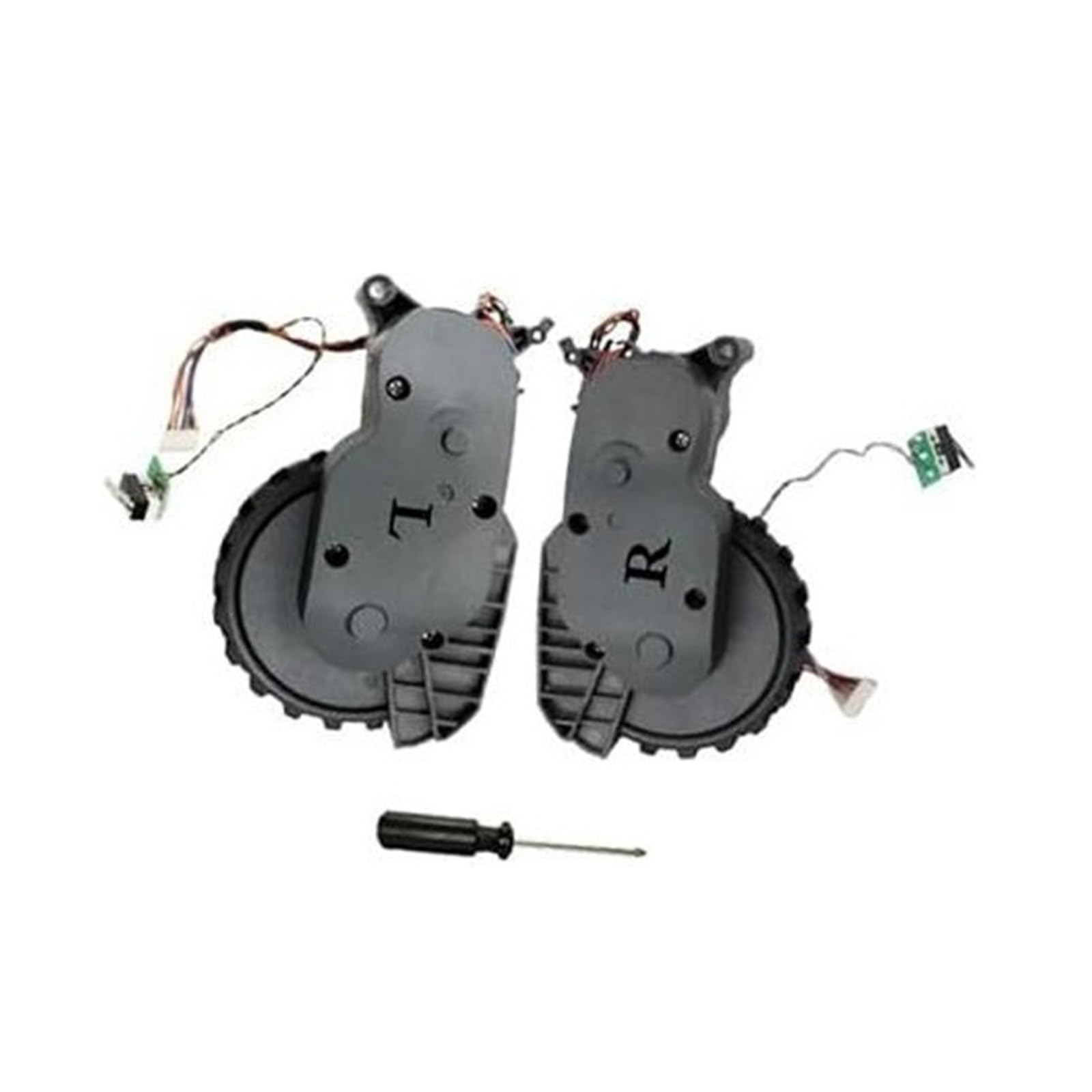 MUEOSI Motormodul for linkes und rechtes Rad des Staubsaugers, for Roborock, S5 Max, S6 Pure, S65 MaxV, S6 MaxS7 MaxV Staubsauger-Radmodul(Black R+L) von MUEOSI