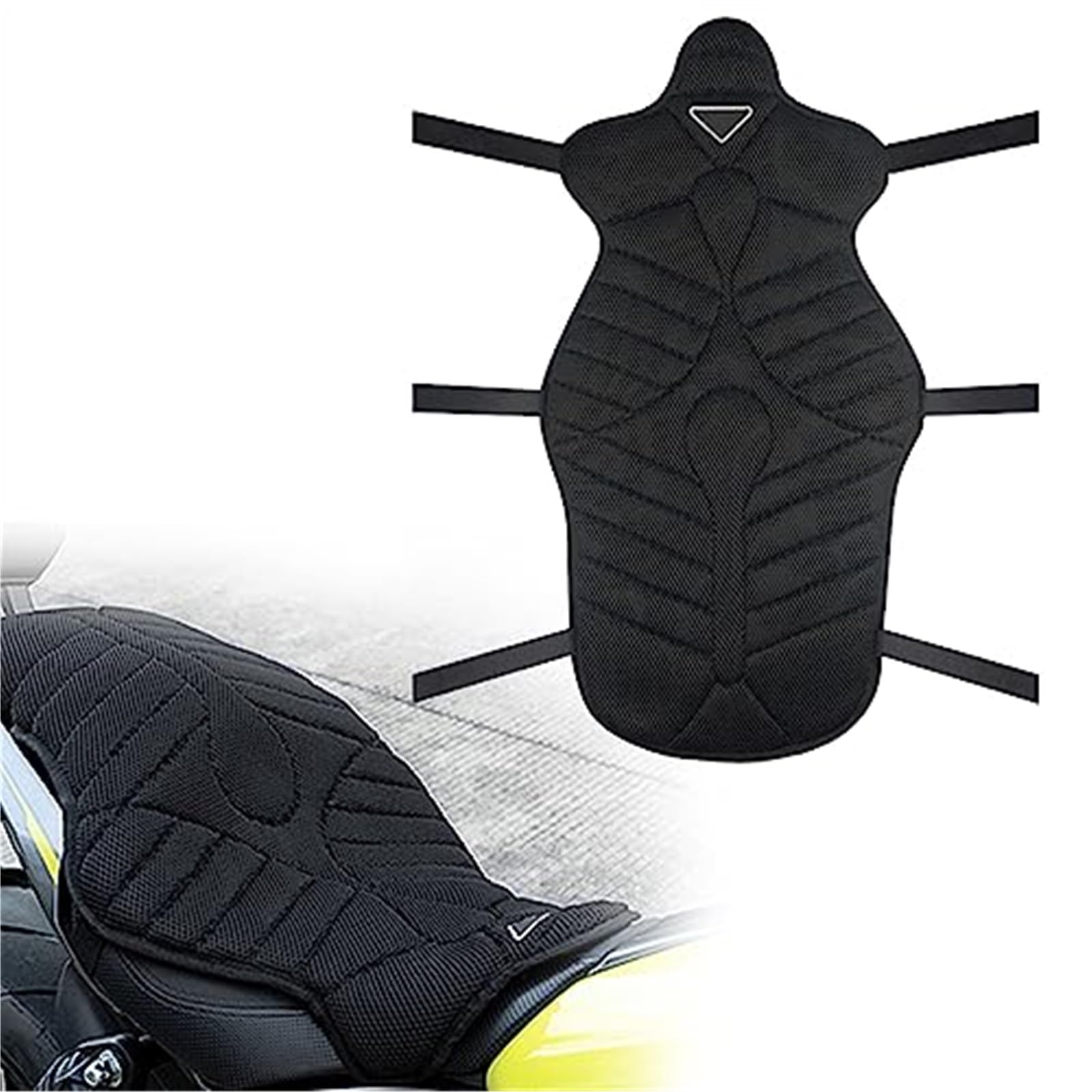 MUEOSI Motorrad, for, R1200GS F800GS R1200RT, for Sitz, Kissen 3D Air Pad Cover Zubehör Motorrad Sitzbezug(Black A) von MUEOSI