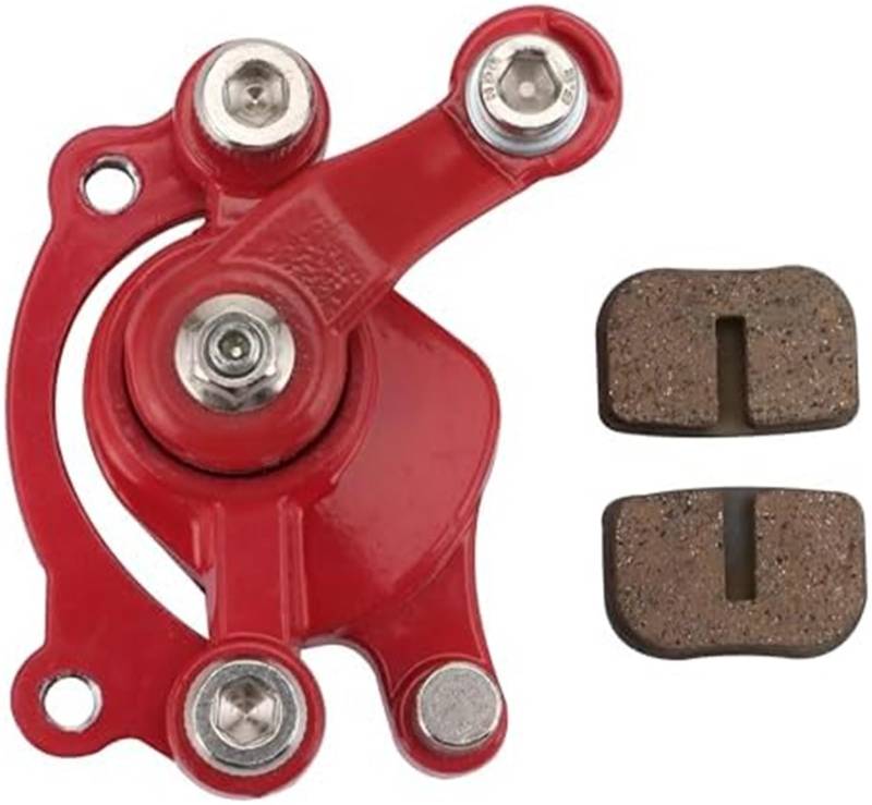 MUEOSI Roter hinterer Scheibenbremssattel, Ersatz for 2-Takt 47cc 49cc Pocket Bike, for Motovox MBX10 MBX11 ATV Quad Dirt Pocket, for MINI, Bike Motorcycle Motocross Hinterradbremse von MUEOSI