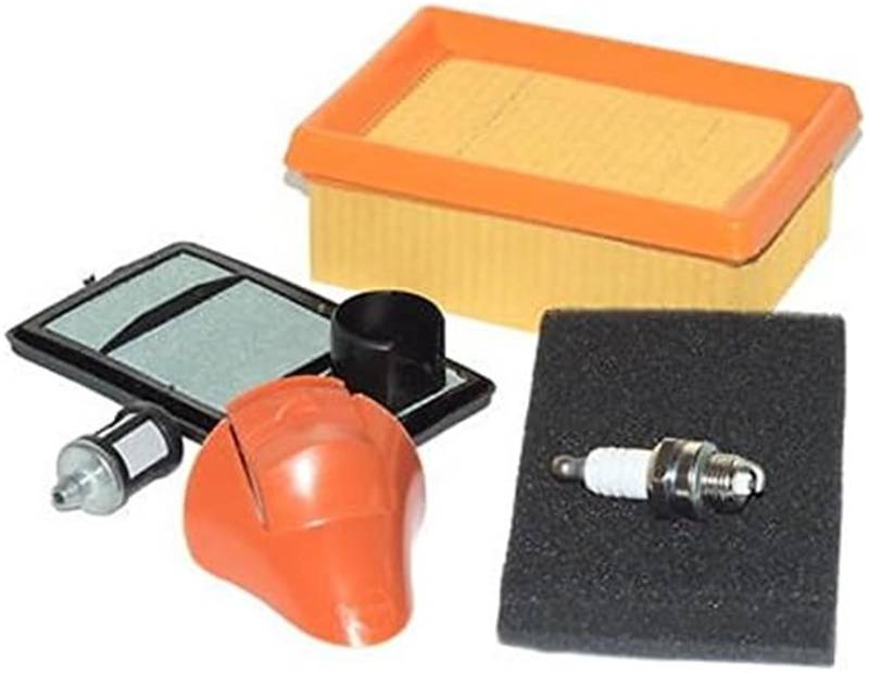MUEOSI Service-Kit passend for STIHL TS400 Cut Off Luft-Kraftstoff-Filter-Set Zündkerzenabdeckung Gartenluftfilter-Tuning-Kit von MUEOSI