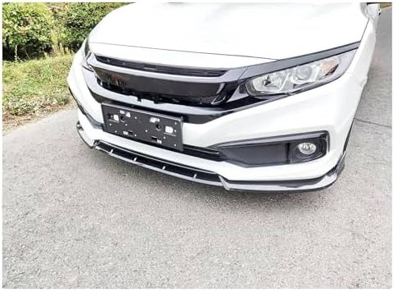 MUEOSI Splitter, for Civic, for Limousine 2019 20 2021 Frontstoßstangensplitter Lippendiffusor Spoiler Carbon-Oberfläche Rock Body Kit Lippensplitter(Carbon-Oberfläche) Autospoiler Splitter(BLACK Carb von MUEOSI