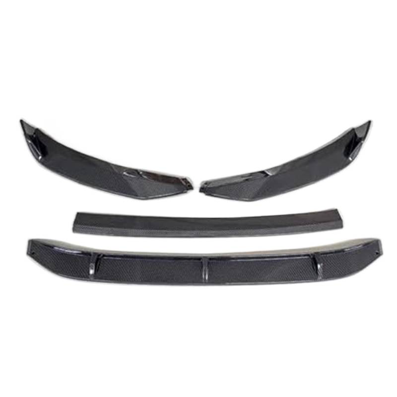 MUEOSI Splitter, for VW, for RTEON CC 2019 2020 Frontstoßstangen-Spoilerschutzplatte Lippenkörper-Kit Carbon-Oberflächen-Dekorstreifen Kinnschaufel-Lippensplitter(Mattschwarz) Autospoiler Splitter(BLA von MUEOSI