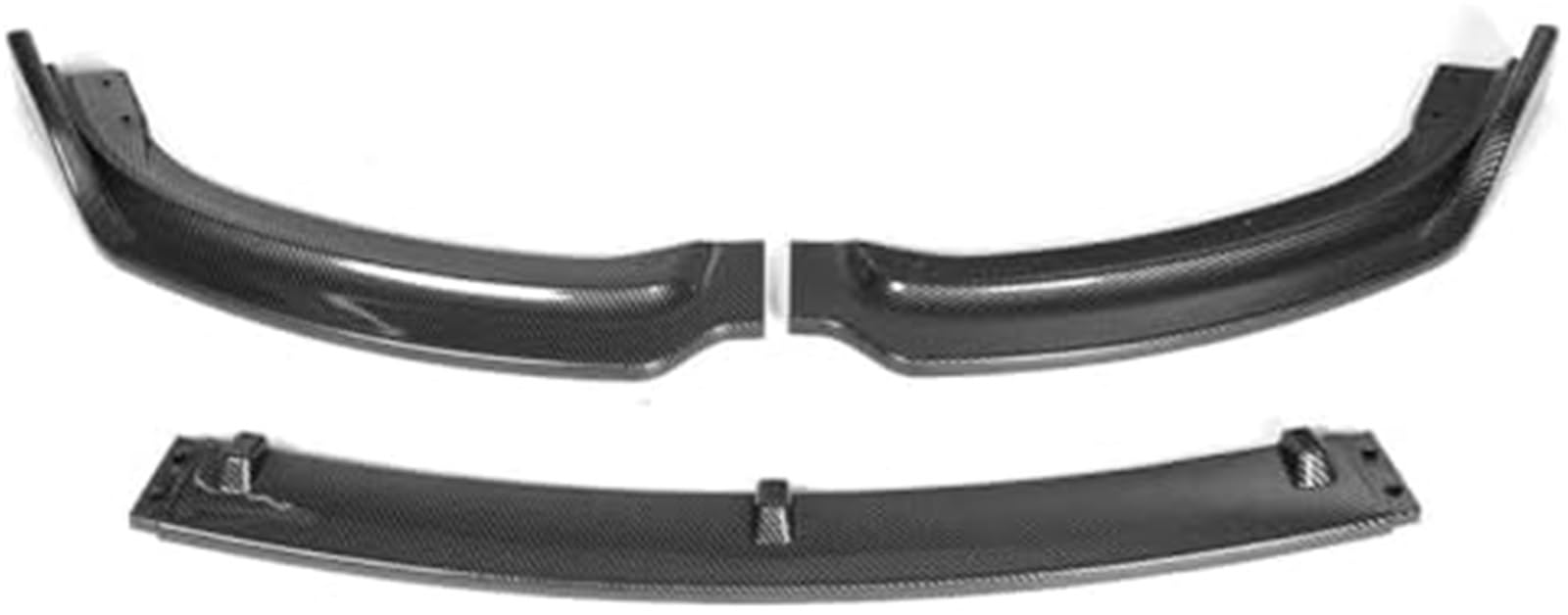 MUEOSI Splitter 3-teilig, for BMW, 3er F30 F35 2016-2019 Auto-Frontstoßstangensplitter Lippendiffusor Spoilerschutzabdeckung Schutzdeflektorlippen Lippensplitter (Kohlefaseroptik) Autospoiler Splitter von MUEOSI