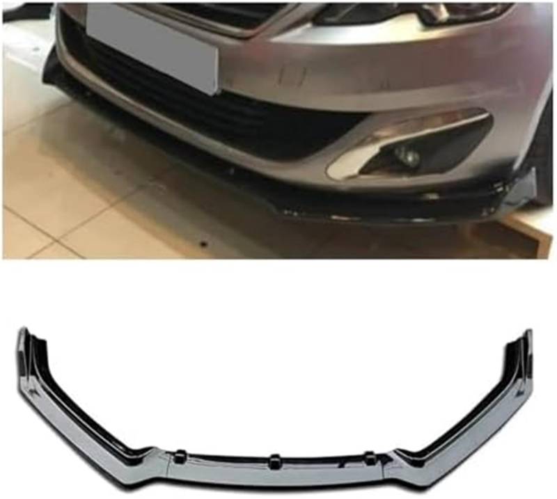MUEOSI Splitter 3-teilig ABS ABS Universal, for Peugeot, 308 Frontstoßstange Lip Body Kit Spoiler Splitter Diffusor Lip Splitter Autospoiler Splitter von MUEOSI