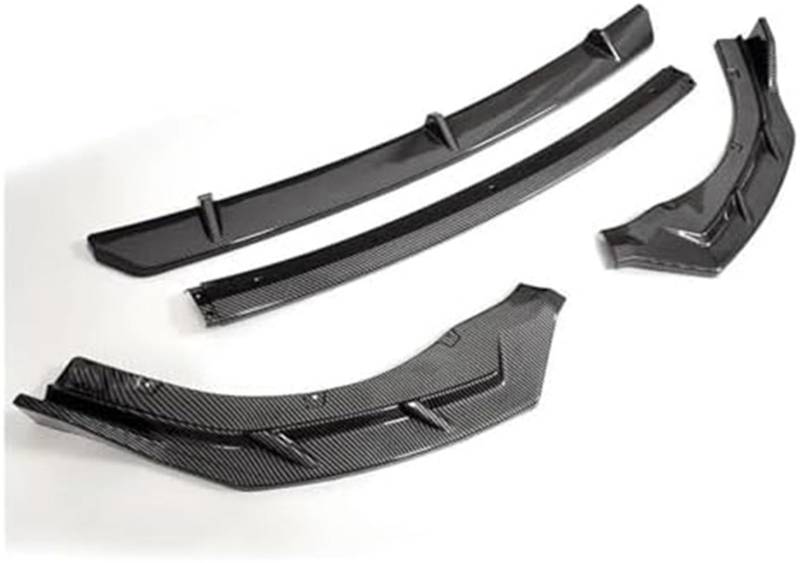MUEOSI Splitter Frontstoßstangenlippe, for Chery, for Arrizo 8 2022 bis 2024 Air Splitter Karosserie-Kit Spoiler Schwarze Röcke Zubehör Lippensplitter(Typ A Carbonfarbe) Autospoiler Splitter(BLACK Typ von MUEOSI