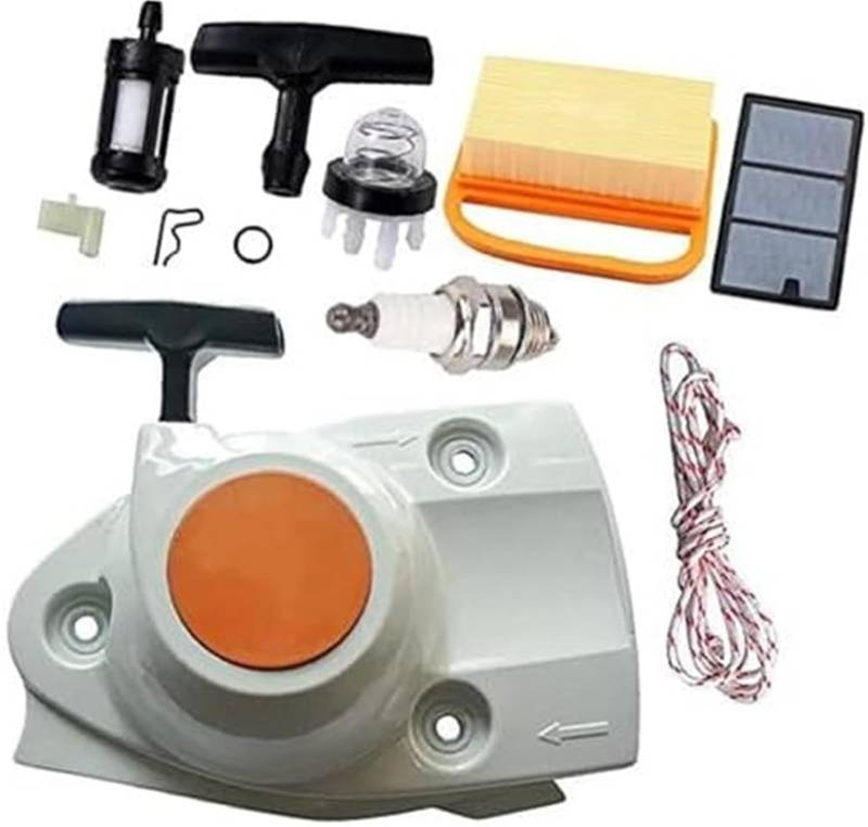 MUEOSI Starterbaugruppe mit Luftfilter-Tune-Up-Kit for Betontrennsägen TS410 TS420 TS480i TS500i. Ersetzen Sie OEM 4238 190 0300, 4238 140 4401 Generator-Seilzugstarter Gartenluftfilter-Tuning-Kit von MUEOSI
