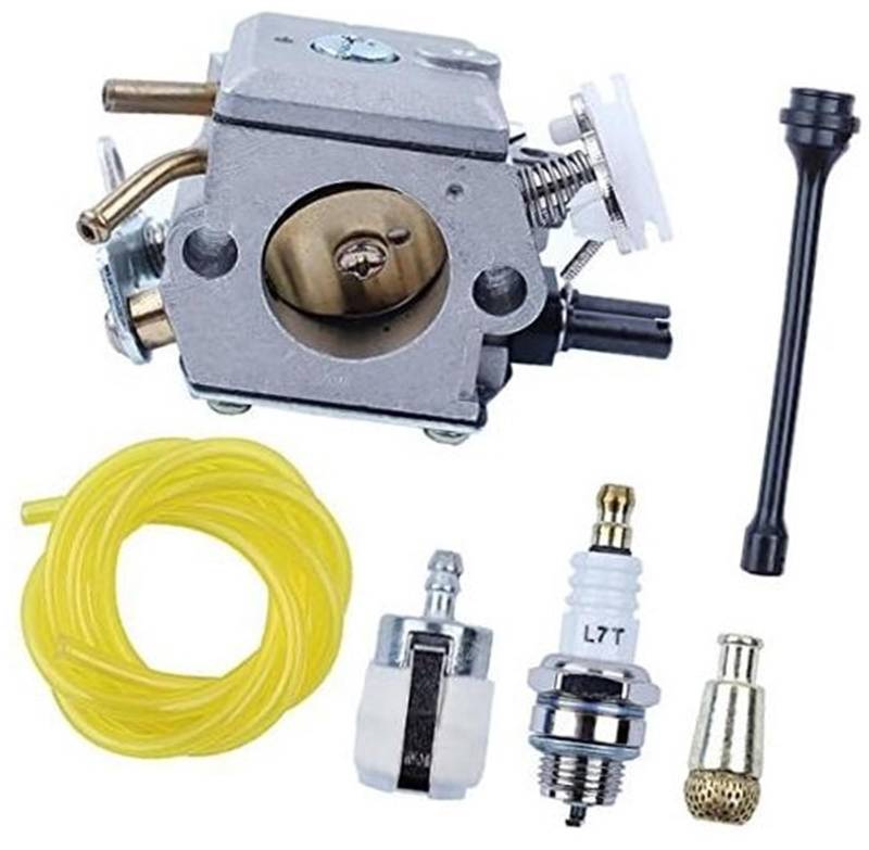 MUEOSI Vergaser Carb Heizölfilter Leitungsschlauch, for Husqvarna, 362 365 371 372 372XP Kettensäge mit Zündkerze Ersatzteile Rasenmäher-Zündkerze von MUEOSI