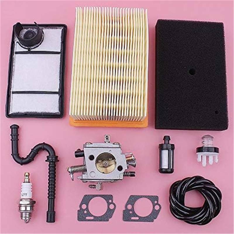 MUEOSI Vergaser-Luftfilter-Tune-Up-Kit for STIHL, TS400 Tillotson HS-274E Trennsäge 42231200652, 42231200600 mit Kraftstoffleitungs-Ansaugpumpe Gartenluftfilter-Tuning-Kit von MUEOSI
