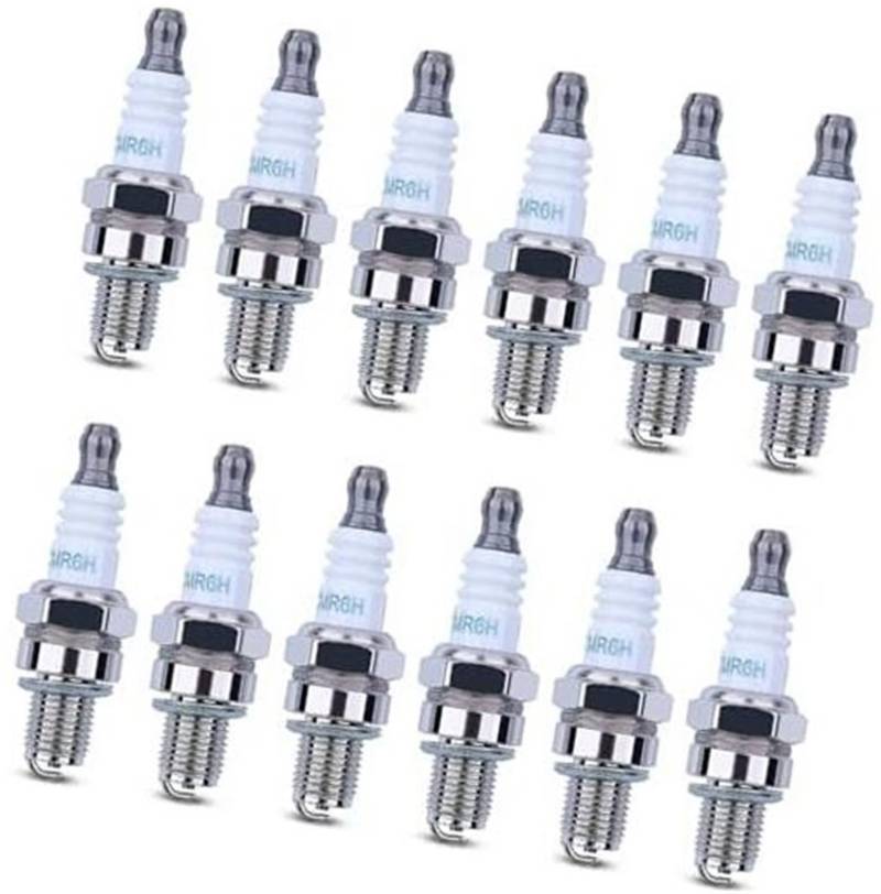 MUEOSI Zündkerze, for NGK, 3365, for STIHL, BR600 BR500 BR550 FC70 FC90 FS90 FS100 FS110 FS90R FS100R FS110R FS130R Freischneider-Trimmer (12 Stück) Rasenmäher-Zündkerze von MUEOSI