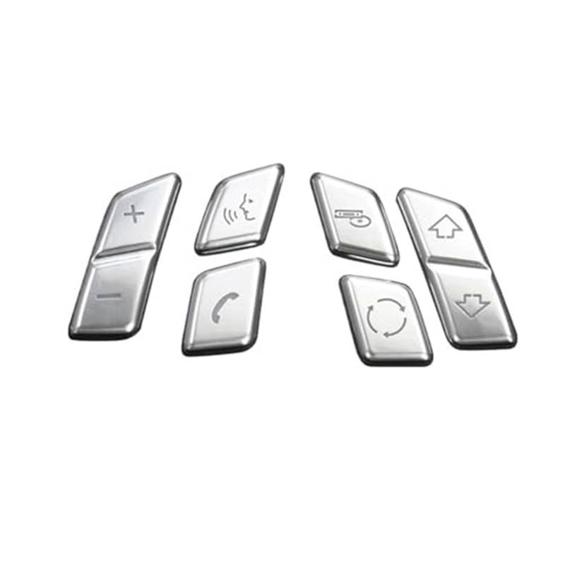 MUEOSI for, X1 E84 2010-2015 Auto Lenkrad Knopfschalter Dekoration Panel Rahmen Abdeckung Aufkleber Verkleidung Auto Innenzubehör Auto-Lenkradverkleidungsaufkleber von MUEOSI