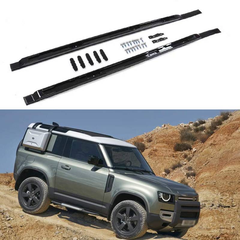 Auto Dachträger, für Land Rover Defender 90 2020 2021 2022 2023 2024 2025 Dachreling, Rack Gepäck Querträger Relingträger Gepäckablage Car Zubehör,Geringe Windgeräusche von MUGONGWEI
