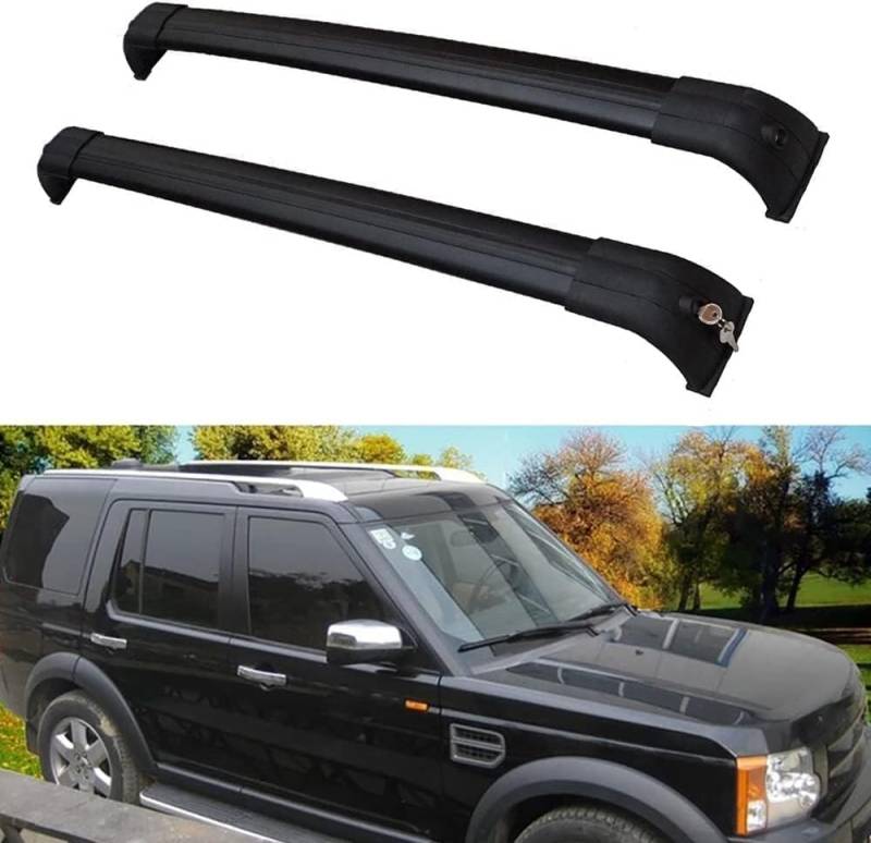 Auto Dachträger, für Land Rover Discovery 3 4 LR3 LR4 2003-2016 Dachreling, Rack Gepäck Querträger Relingträger Gepäckablage Car Zubehör,Geringe Windgeräusche von MUGONGWEI