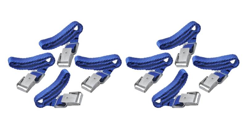 Multibros 8X Befestigungsriemen mit Metallschnalle – 40 cm Spanngurte für Fahrradträger & Gepäck | Robuste Textilspanngurte aus Polyester | Einfache Montage von MULTIBROS