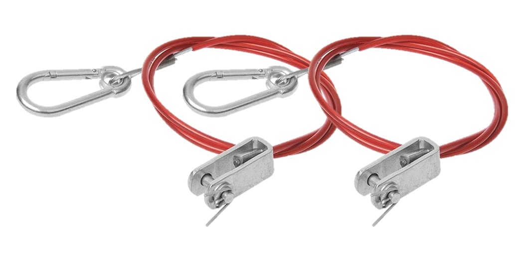 MULTIBROS 2X Abreißseil 1m mit Gabelkopf – Bremsseil Fangseil Sicherungsseil für Anhänger & Wohnwagen – Stabiles Stahlseil mit Karabiner & Roter Schutzummantelung MULTIBROS 2X Abreißseil 1m mit Gabelkopf – Bremsseil Fangseil Sicherungsseil für Anhänger & Wohnwagen – Stabiles Stahlseil mit Karabiner & Roter Schutzummantelung von MULTIBROS