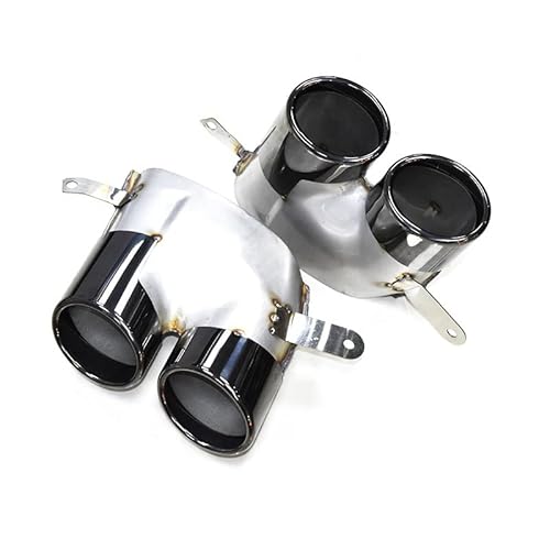 Auto Auspuff Endrohr Auto Auspuffrohr Für A6 Für A7 S Line Bis Zu S6 S7 2016 2017 2018 Schalldämpfer Spitze Endrohr 1 Paar 4 Out Edelstahl Auto Endrohre (Farbe : Schwarz) von MUMBOD