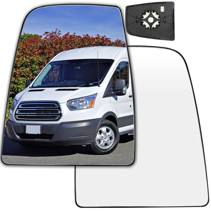Aussenspiegel Glas, für Ford Transit 8 Mk8 2014-2019 Links Oder Rechts Spiegelglas Ersatz, Auto Seitenspiegel Beheizbar Wasserdicht,Left-1pc von ZOUXO
