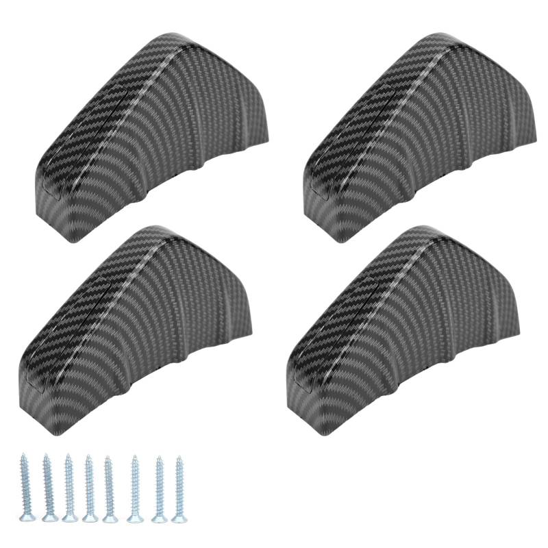MUNEFE Auto hinten unterer Stoßfänger Diffusor, Haie Flossenspoiler Schutzhülle Lippensplitter, Stoßfänger Lippendiffusor -Splitter mit Schnallen für Car Trucks SUVs (Kohlefaser) von MUNEFE
