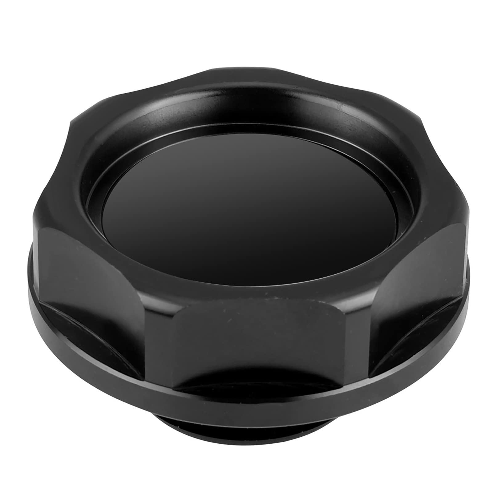 Munefe Aluminiumlegierungskraftstoffkappe, Kraftstofftankkappe, Ölfüllerabdeckung für das Auto geeignet (Schwarz) von MUNEFE